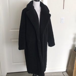 H&M long faux shearling coat